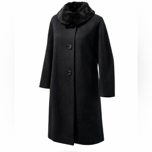 Cherry & Webb vintage wool coat with fur collar
